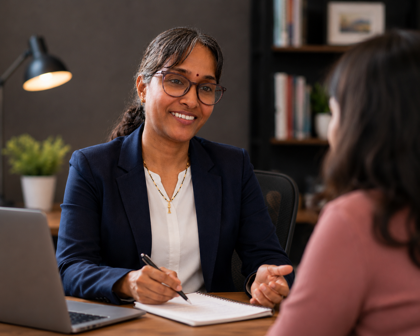Jayasree Govindan in a one-to-one Financial Clarity coaching session
